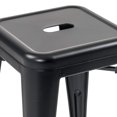 thumbnail image 4 of Duramex (TM) Set of 4 Black 24 Inch Counter Height Metal Bar Stools, Indoor/Outdoor, Stackable, 4 of 4