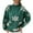 Green, variant on 2024 Women's Christmas Snowflake Reindeer Knitted Sweater Long Sleeve Crew Neck Animal Print Pullover Knitwear Gray