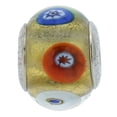 thumbnail image 2 of GlassOfVenice Murano Glass Sterling Silver Millefiori Mosaic Gold Charm Bead, 2 of 6