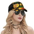 thumbnail image 5 of Disketp Tangerine Print Trucker Hat Men Women - Mesh Baseball SnapBack Cap, 5 of 7