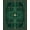 Green, Pattern 4, variant on ODIKA 6'x9' Machine Washable Non-Slip Area Rug, Art Inspired with Fan Motifs and Radiating Geometric High Traffic Rug, Gold, 148894