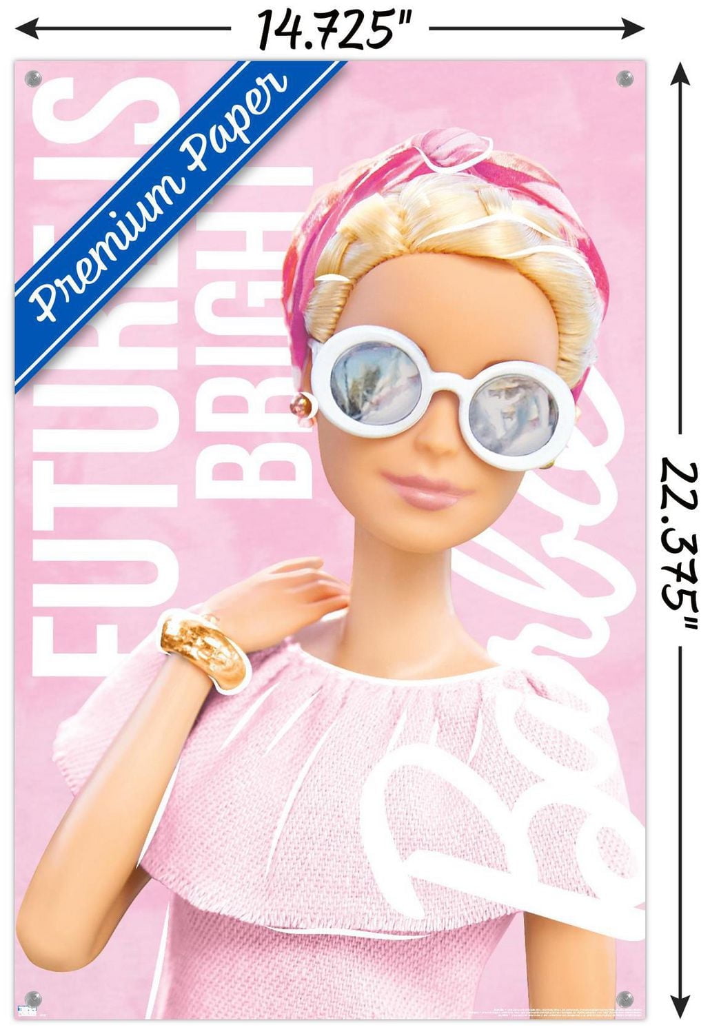 Mattel Barbie - Future is Bright Wall Poster, 22.375" x 34"