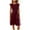 Red, variant on Timegard Dresses for Women Summer Ruffles Cap Sleeve A-Line Lightweight Casual Crewneck Mid Long Dresses