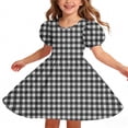 thumbnail image 2 of QSXADF Girls' Summer Casual Dress Sundress Children's Round Neck Sleeve Short Sleeved Dress Classic Back Girl Summer Dress Summer Outfits, 2 of 7