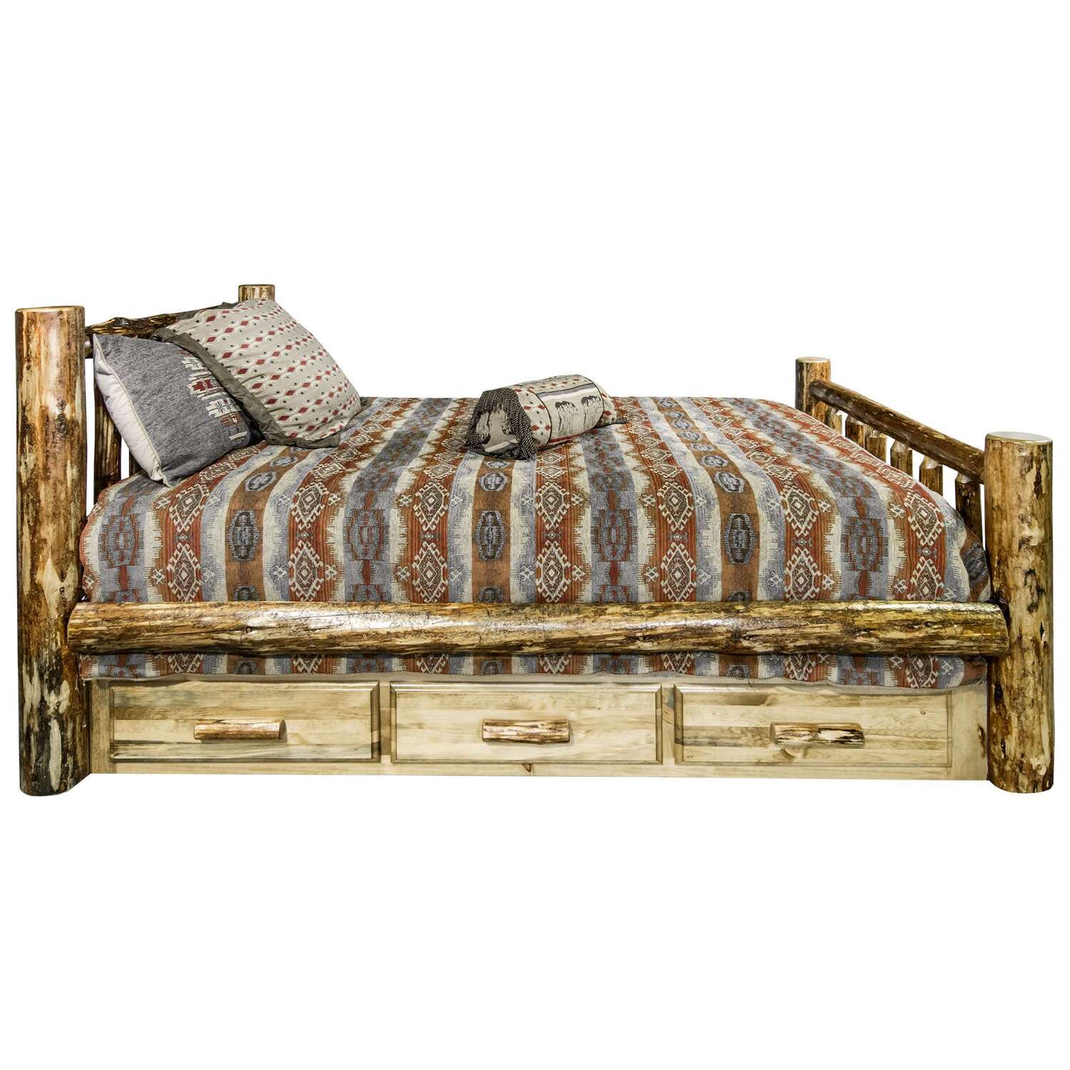 Glacier Country Collection California King Bed w/ Storage - image 4 of 5