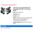 thumbnail image 2 of Front Door Lock Actuator Motor Set - Compatible with 2009 - 2013 Toyota Matrix 2010 2011 2012, 2 of 2