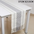thumbnail image 3 of Woven Table Runners Farmhouse Style,Boho Table Runners 84 inches Long with Tassels Elegant Washable Table Runners for Dining Room ,Party Table Decor, 3 of 5