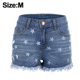 thumbnail image 2 of Pantalones cortos vaqueros rasgados informales de talle medio con bolsillos pantalones cortos con estampado de vaca pantalones cortos con estampado de vaca para mujer, 2 of 5