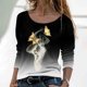 thumbnail image 2 of Camisas Para Mujer Moda Manga Larga Cuello Redondo Blusa Estampada Otoño Causal Pullover Tops Odeerbi ODB127923, 2 of 5