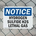 thumbnail image 5 of (2 Pack) Hydrogen Sulfide H2S Lethal Gas OSHA Notice Sign 10 Inch X 7 Inch Indoor / Outdoor Rust-Free Aluminum Metal Signs for Workplace, Workshop, and Construction Site, Made in the, 5 of 8