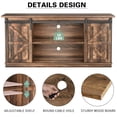 thumbnail image 4 of Lacoo TV Stands Wood Sliding Barn Door Adjustable Storage Farmhouse TV Cabinet for TVs up to 65", Rustic Brown, 4 of 7