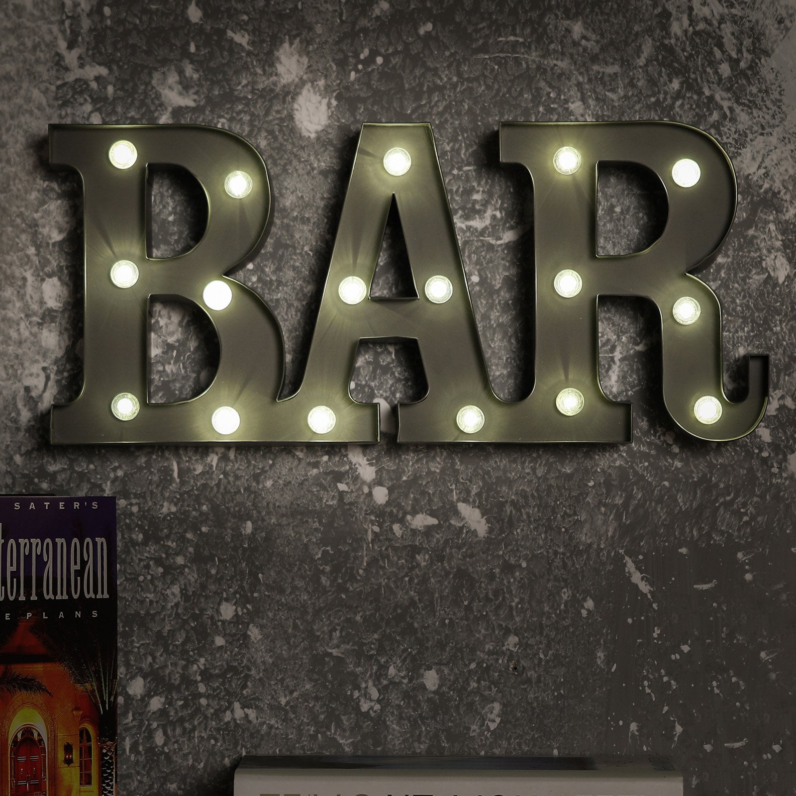 Illuminated Marquee Bar Sign Lighted LED Marquee Word Sign BAR Pre-Lit Pub 