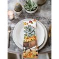 thumbnail image 2 of Fall Pumpkins Cloth Napkins Set of 4 Reusable Dinner Napkins, Thanksgiving Gnomes Autumn Maple Country Rustic Cocktail Napkin Washable Table Napkins for Wedding/Holiday Party/Baby Shower 20"x20", 2 of 7