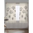 thumbnail image 5 of Sheer Curtains 63 Inch Length, Farmhouse Dandelion Semi Sheer Curtains Light Filtering Window Treatment, Spring Modern Minimalist Country Flower Privacy Voile Drapes for Living Room 52x63 Inch, 5 of 7