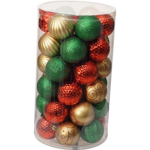 2 Holiday Time 41 Piece Shatterproof Ornaments Red 