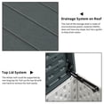 thumbnail image 5 of 150 Gallon Rectangle Durable Weatherproof Resin Deck Box Organization and Storage for Outdoor Patio and Lawn,Pool Storage Bin,Garden Storage Box,Gray,58.9" x 28.4" x 27.4", 5 of 7