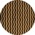 thumbnail image 1 of Ahgly Company Indoor Round Abstract Brown Modern Area Rugs, 6' Round, 1 of 4