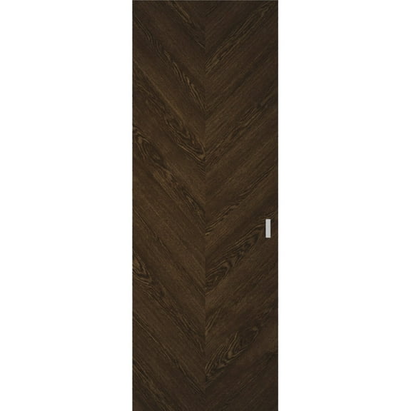 Hidden Barn | Ego 5005 Marble Oak | Wood Veneer Doors | Magic Concealed Sliding Set | 18" x 80"
