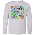 thumbnail image 3 of Inktastic 100 Days of School Colorful Stars Long Sleeve Youth T-Shirt, 3 of 5