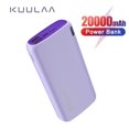 thumbnail image 1 of 20000mAh Power Bank, Portable Charger with 2 Outputs and 2 Inputs External Battery Pack Cell Phone Charger Battery Compatible with iPhone 13 12, Samsung Galaxy iPad, etc.(purple), 1 of 1