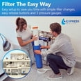 thumbnail image 5 of Express Water Whole House Water Filter, 3 Stage Water Filtration, Sediment, Polyphosphate Anti-Scale, Carbon Filters Includes Pressure Gauges, Easy Release, and 1 Inch Connections, 23.5" x 8.5" x 30", 5 of 7