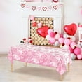 thumbnail image 3 of Valentines Tablecloth, Valentines Tablecloth Plastic 54x108 Inch Happy Valentine's Day Pink Love Table Cloth Valentines Tables Cloth Disposable Rectangle Table Cover, 3 of 5