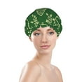 thumbnail image 3 of Balery Christmas (2) Shower Caps, Double Layer Waterproof Shower Cap, Double Layers Reusable Shower Cap With Soft Comfortable For Long Thick Hair Soft Bath Shower Hair Caps, 3 of 9
