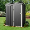Lofka 5'x 3'Outdoor Storage Shed, Metal Outdoor Storage with