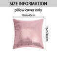 thumbnail image 5 of Unique Bargains Sequin Throw Pillow Covers 2 Glitter Decorative Pillow Cases Cushion Cover Pink 16" x 16", 5 of 6