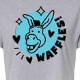 thumbnail image 3 of Shrek - Waffles Donkey - Juniors Cropped Cotton Blend T-Shirt, 3 of 5