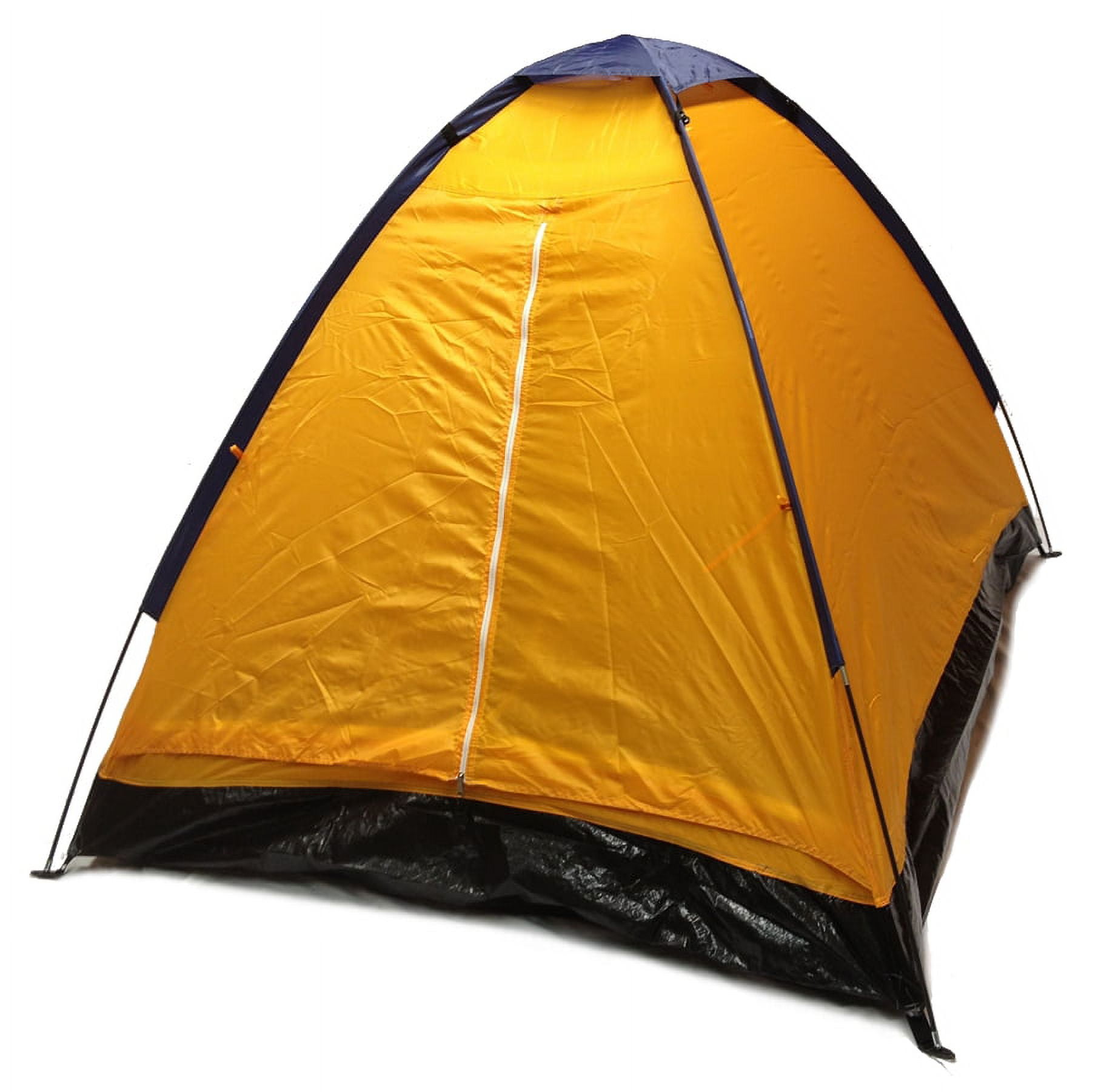 Orange Dome Camping Tent 7x5' - 2 Person, Two Man Blue Orange Sealed Bottom NEW