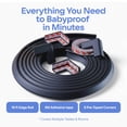 thumbnail image 6 of Komfortology Black Foam Furniture Edge and Corner Guard Set, 18 ft, 8 Count, 6 of 10