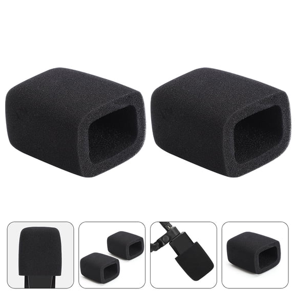WEAVILUX Simple Design 2pcs  Black Microphone Foam Covers