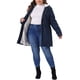 thumbnail image 2 of Abrigos Parkas de Talla Grande para Mujeres GRACE & GRANDEUR, Chaquetas Forradas de Piel Sintética, Abrigos Largos Casual Anorak con Capucha 2X Azul Marino, 2 of 6