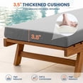 thumbnail image 5 of Patiobula 2-Pack Outdoor Chaise Lounge Cushion with Ties, 72 in. x 22 in. x 3 in. Sunproof Waterproof Patio Recliner Replacement Cushions for Outdoor Furniture, Gray, 5 of 10