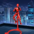 thumbnail image 4 of Figura de acción XIAOLE impresa en 3D, robot articulado móvil de 13 figuras de acción, robot móvil de múltiples articulaciones, juguetes de maniquí impresos en 3D, figuras pintadas a mano para San, 4 of 4