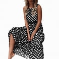 thumbnail image 5 of NIEWTR Women's Summer Midi Dress Sleeveless Polka Dot A Line High Neck Sundress Casual Long Outfits(Black,XL), 5 of 5