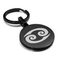 thumbnail image 1 of Stainless Steel Cancer Zodiac Sign (Crab) Round Medallion Keychain Circle Ring, 1 of 2