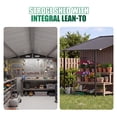 thumbnail image 5 of Clouddwell Metal Storage Shed with Hardtop Pergola 12x8 ft 2-in-1,91 Sq. Ft Outdoor Tool Shed for Backyard, 5 of 8