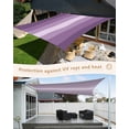 thumbnail image 4 of Sun Shade Sail 14x18Ft Purple Ombre Stripe Uv Block Sunshade Canopy Outdoor Shade Cover Rectangle Shade Cloth For Patio Garden Yard Deck Pergola, 4 of 6