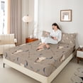thumbnail image 4 of Castle Fairy Bull Skull Full Size Sheets 4-Piece for Teens,Exotic Style Breathable Bed Sheets,Western Theme Lightweight Sheet Sets,Breathable Home Decor, 4 of 7