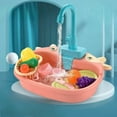 thumbnail image 4 of Simulation Sink Electric Kitchen Sink Circulating Water Sink Wash Basin Over The Childrens Dishwasher Toys, 4 of 7