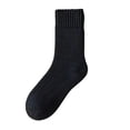 thumbnail image 4 of SYMOID Mens Fuzzy Crew Socks Fleece Lined Thermal Warm Winter Socks for Cold Weather, Black, 4 of 5