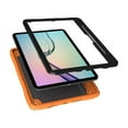 thumbnail image 3 of for iPad Pro 11 2024 Heavy Duty Case, with Kickstand & Pencil Holder Shockproof Protective 2 In 1 Cover for iPad Pro 11 2024 Kids Friendly Silicone PC Rugged, Orangeblack, 3 of 5