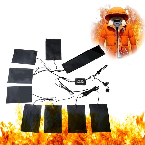 Almohadilla Calefactora De Ropa Usb 8 En 1 Almohadillas De Chaleco De Calefacción Eléctrica Para Exterior Térmico Cálido Invierno Diy Ropa Calentada Móvil Equipo Cálido sonducket AP005999-00