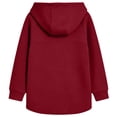 thumbnail image 5 of Womens Loose Zip up Hooded Outerwear Long Sleeve Casual Sports Sweatshirt Jacket with Pockets, Fashion Hoodie for Fall Winter Daily Wear S-3XL Wine, 5 of 6