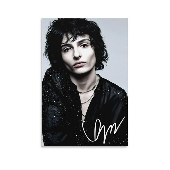 Actor Finn Wolfhard Signed Gift Artwork Poster Prints Canvas Wall Art for Trendy Dorm Room Decor Aesthetic Gift