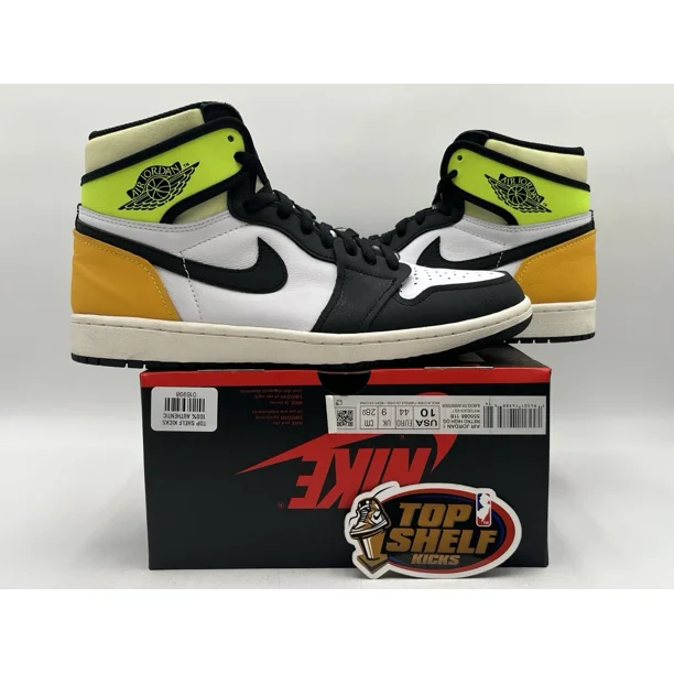 A i r-Jor-dan 1 High Volt Gold 2021 Size 10 Used Rare Retro Authentic White MJ OG
