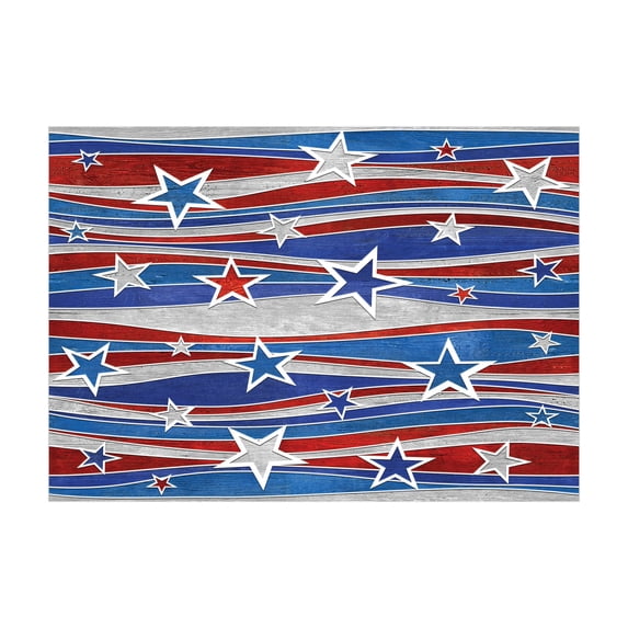 Ambesonne Rustic Jigsaw Puzzle, Abstract USA Flag, Heirloom-Quality Fun Activity for Family Durable Cardboard, 1000 pcs, Red Blue and White