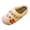 Beige, variant on Cotton House Slippers - Warm Plush Soft Bottom Indoor Home Shoes with Floral Accent, Cozy Bedroom Slippers for Winter (Green, 6.5)
